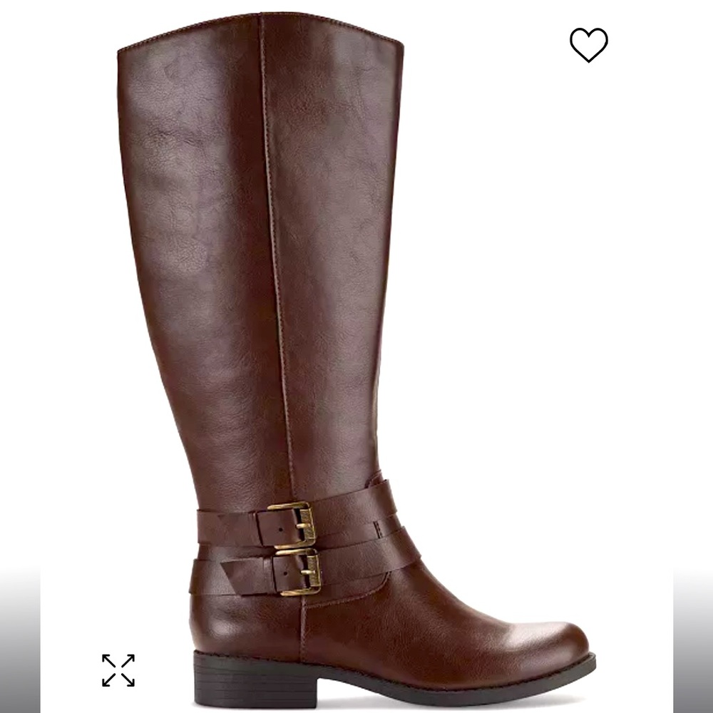 Style & Co. Brown Riding Boots- Wide-Calf 8